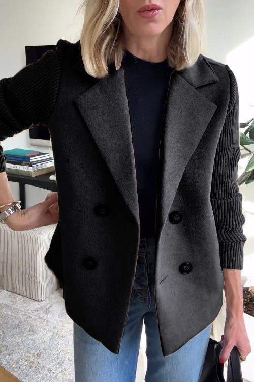 Isley Button Sleeves Casual Coat