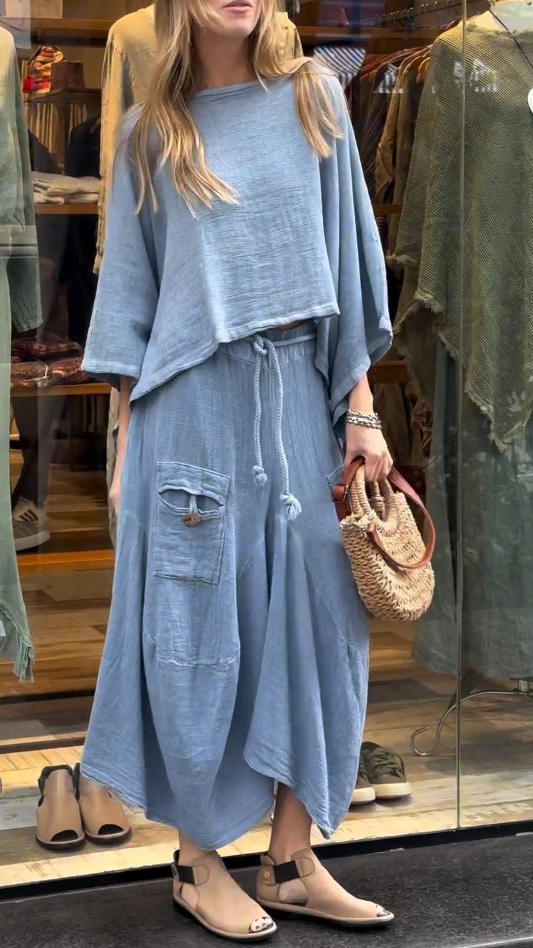 Zelora Flowing Casual Two-Piece Set