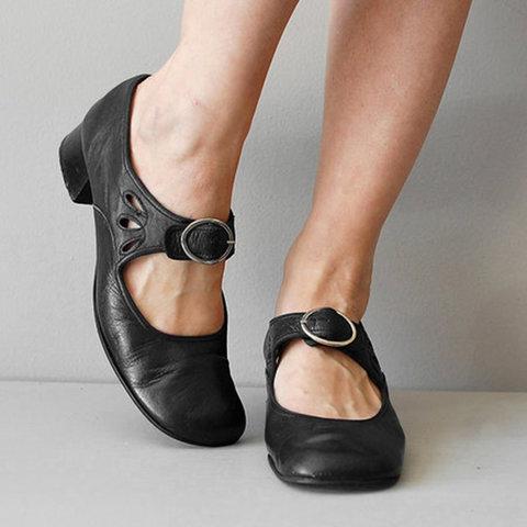 Myla Unique and Comfortable Leather Pumps