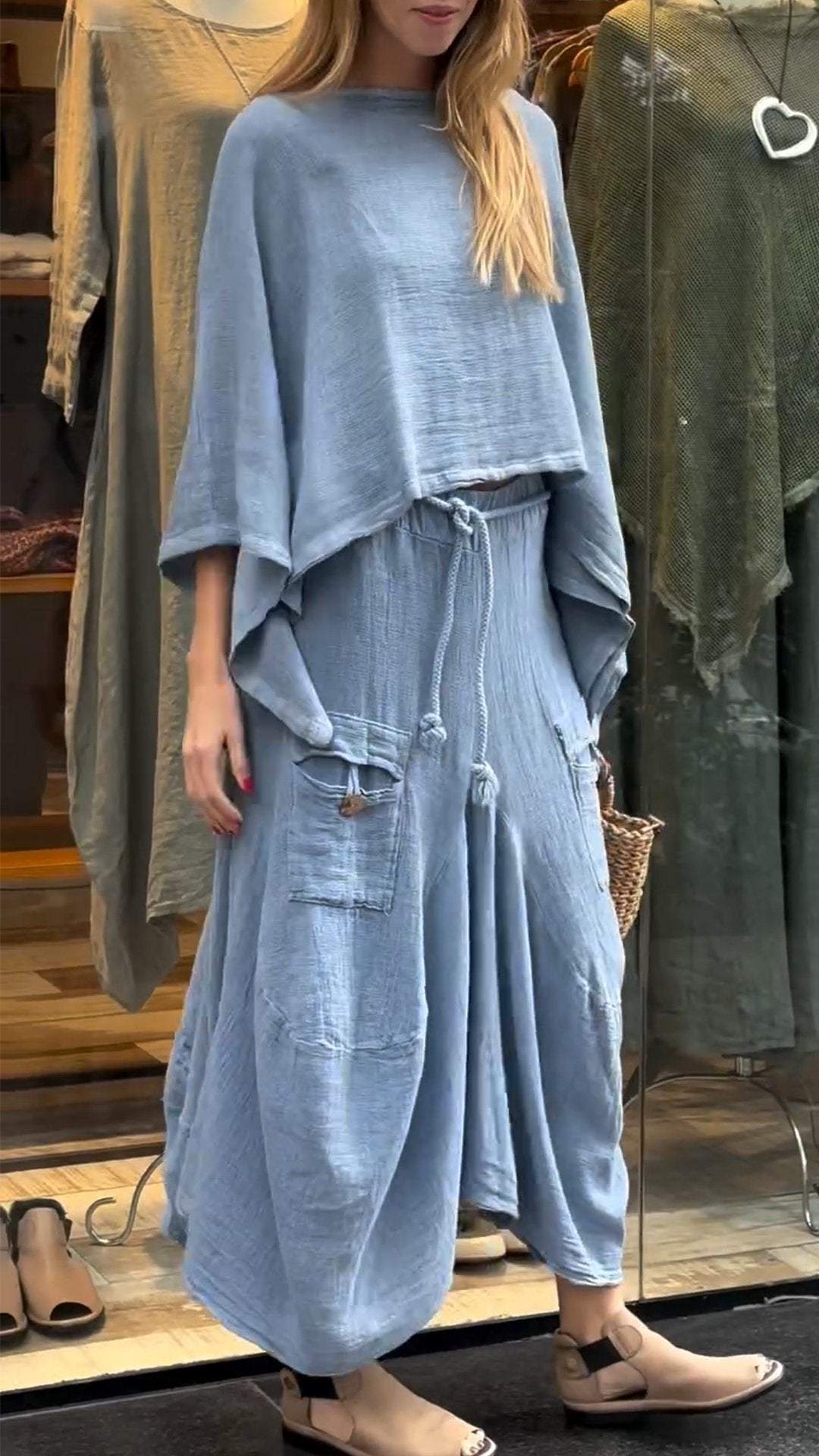 Zelora Flowing Casual Two-Piece Set
