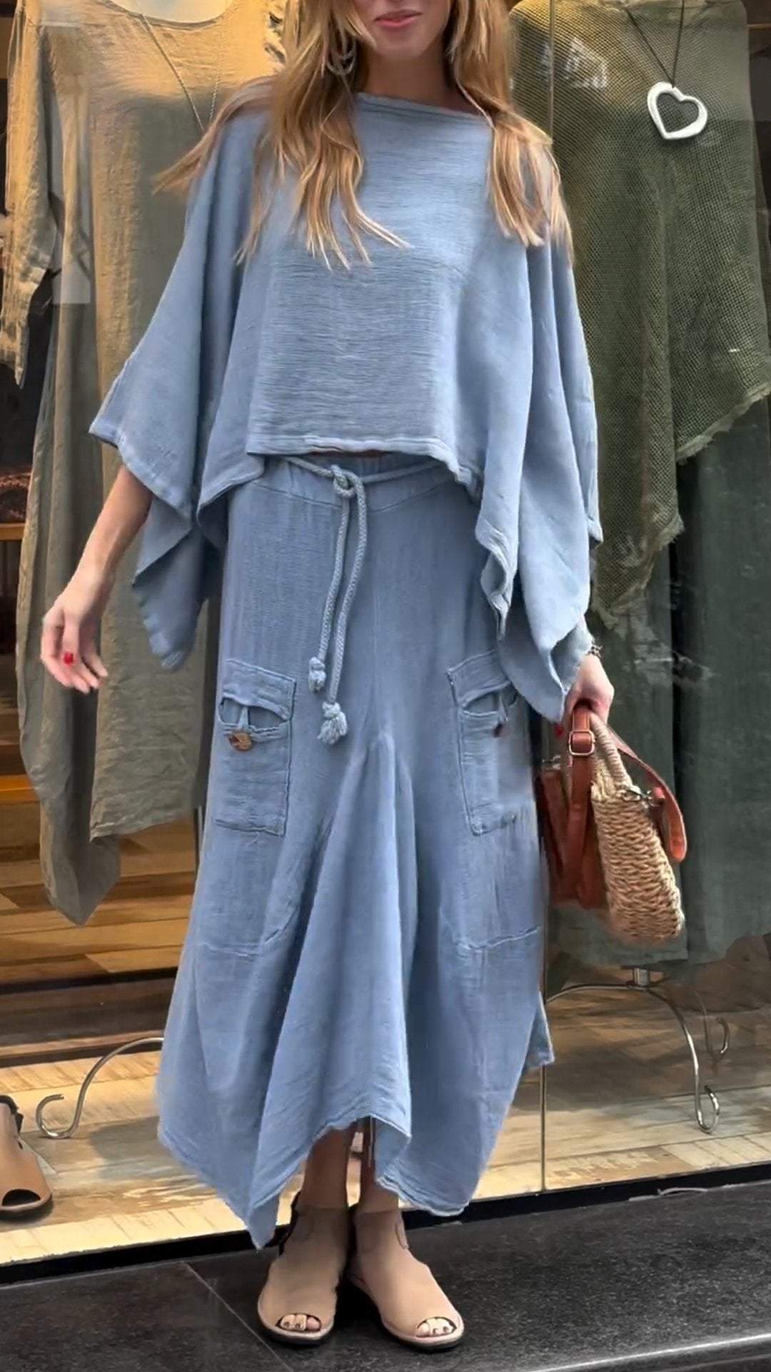 Zelora Flowing Casual Two-Piece Set