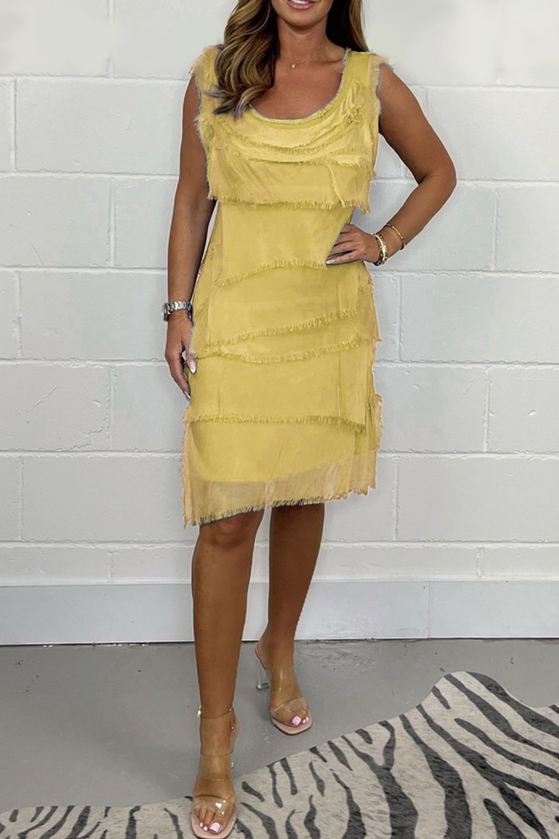 Delaney Raw Edge Dress