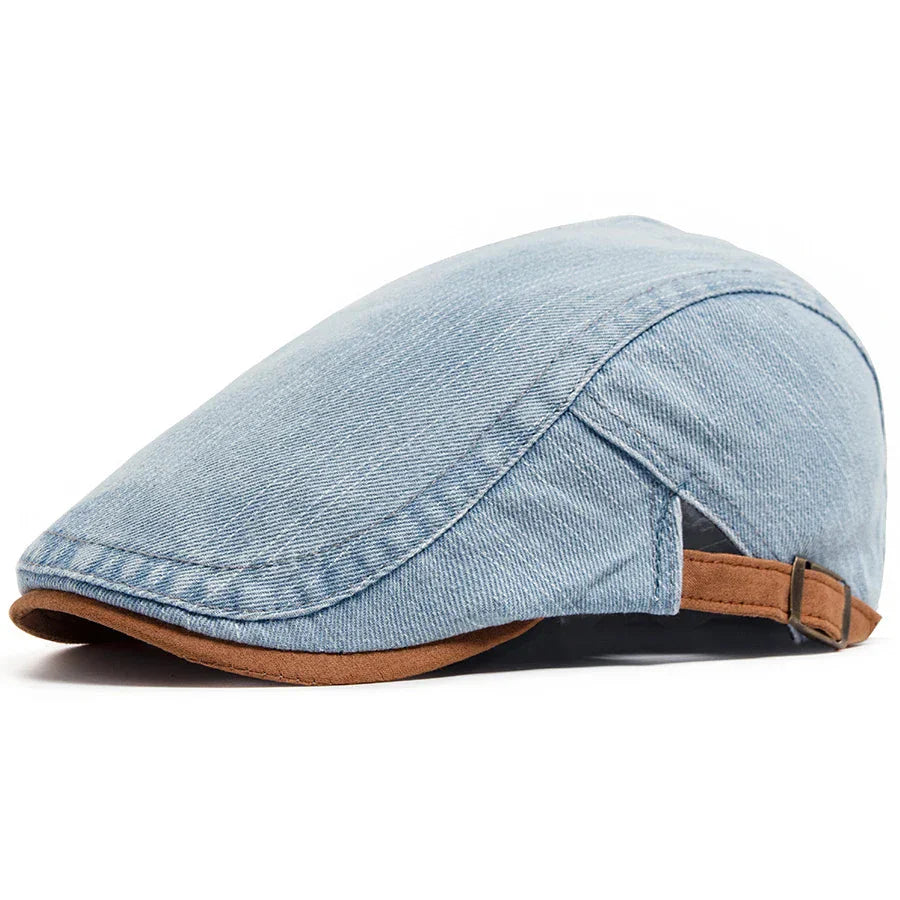 Kian Premium Denim Flat Cap
