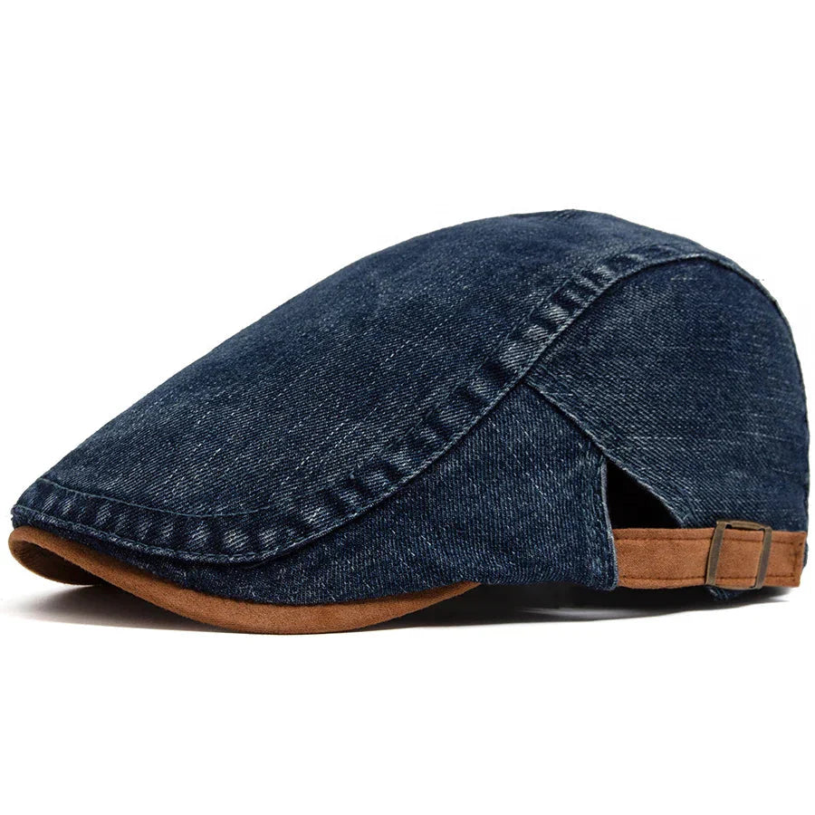 Kian Premium Denim Flat Cap