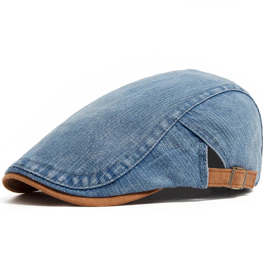 Kian Premium Denim Flat Cap