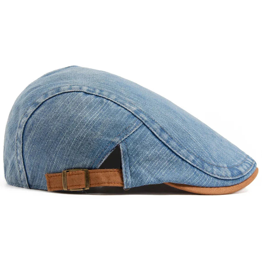 Kian Premium Denim Flat Cap