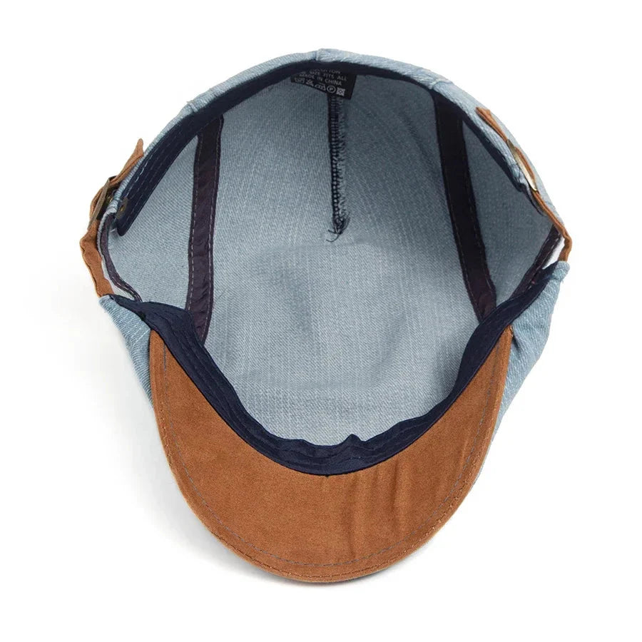 Kian Premium Denim Flat Cap
