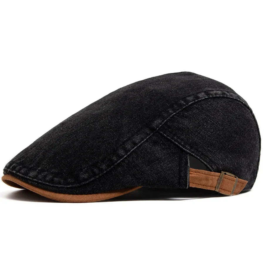 Kian Premium Denim Flat Cap