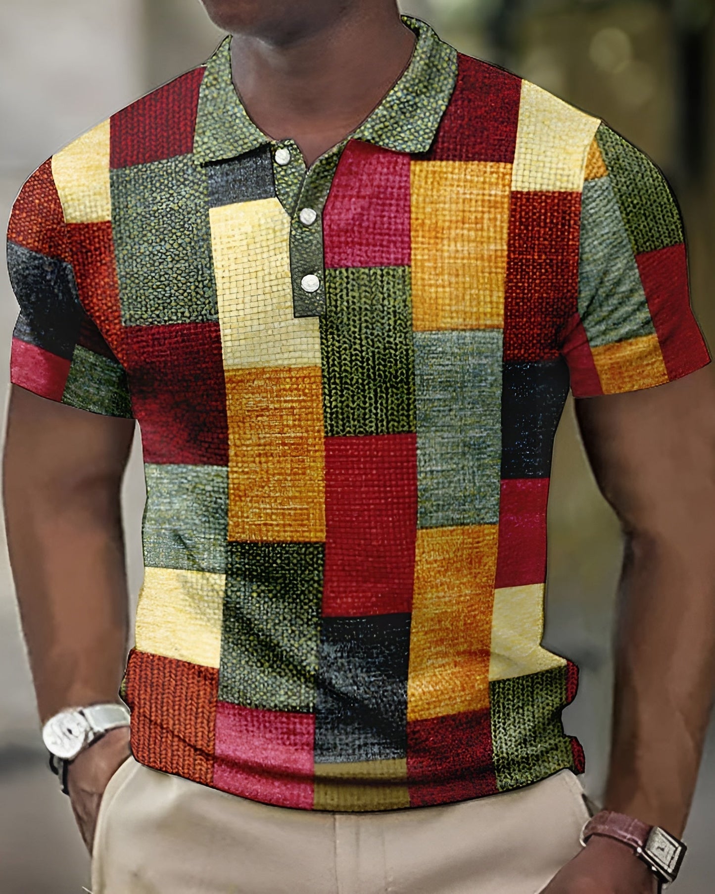 Lucas Elegant Plaid Polo