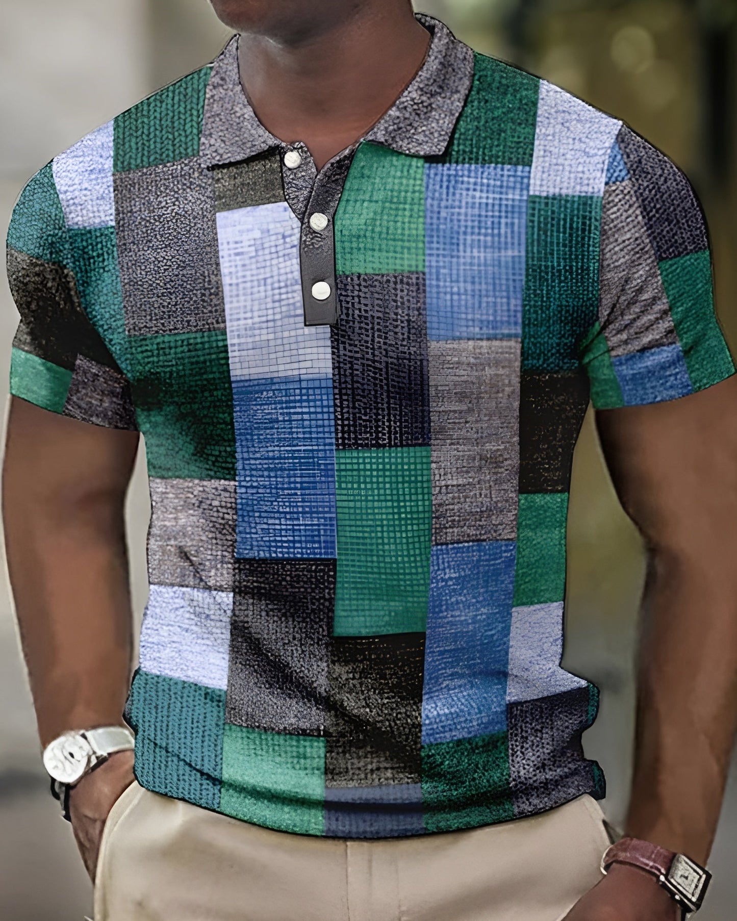 Lucas Elegant Plaid Polo
