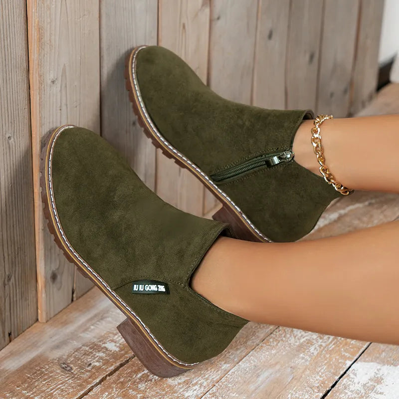 Mary Thick Sole Ankle Boots