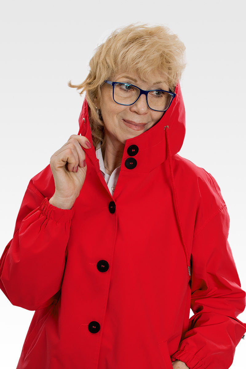 Rachel Water-Resistant Oversized Hooded Windbreaker
