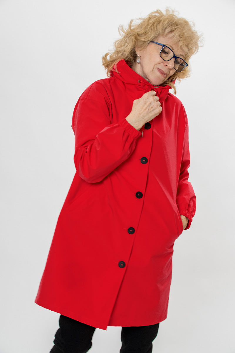 Rachel Water-Resistant Oversized Hooded Windbreaker