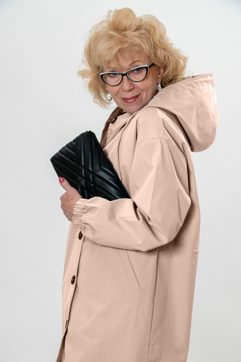 Rachel Water-Resistant Oversized Hooded Windbreaker