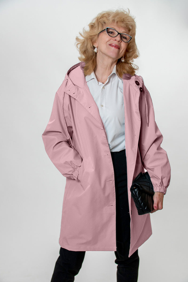 Rachel Water-Resistant Oversized Hooded Windbreaker
