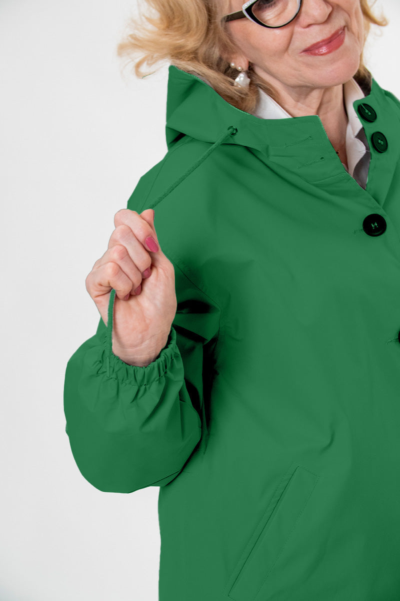 Rachel Water-Resistant Oversized Hooded Windbreaker