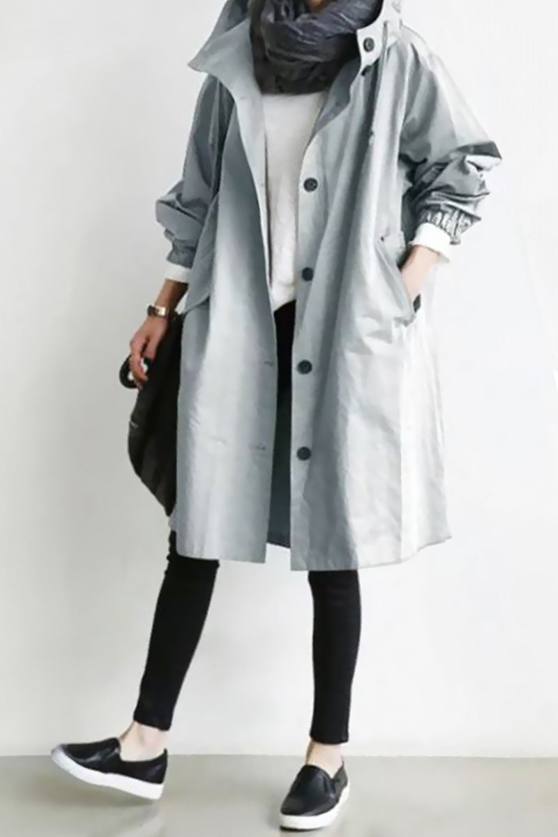 Rachel Water-Resistant Oversized Hooded Windbreaker