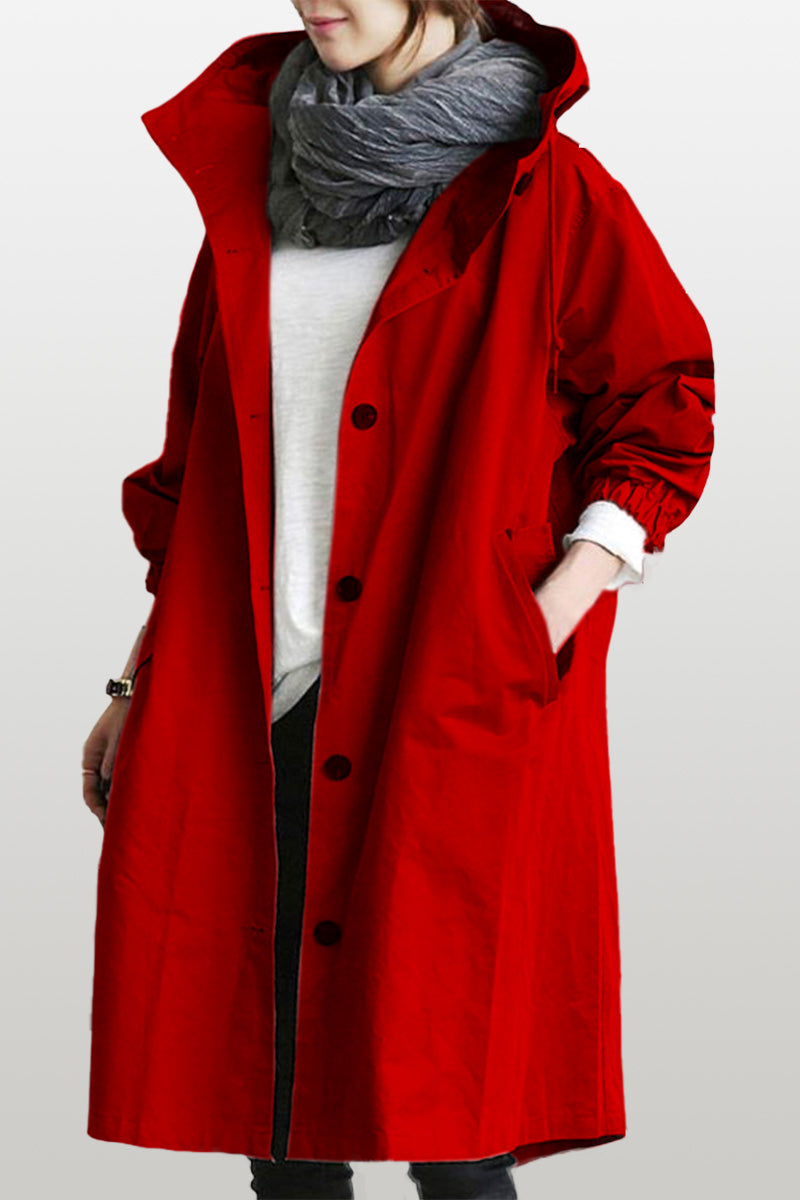 Rachel Water-Resistant Oversized Hooded Windbreaker