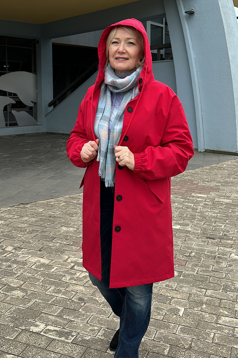 Rachel Water-Resistant Oversized Hooded Windbreaker