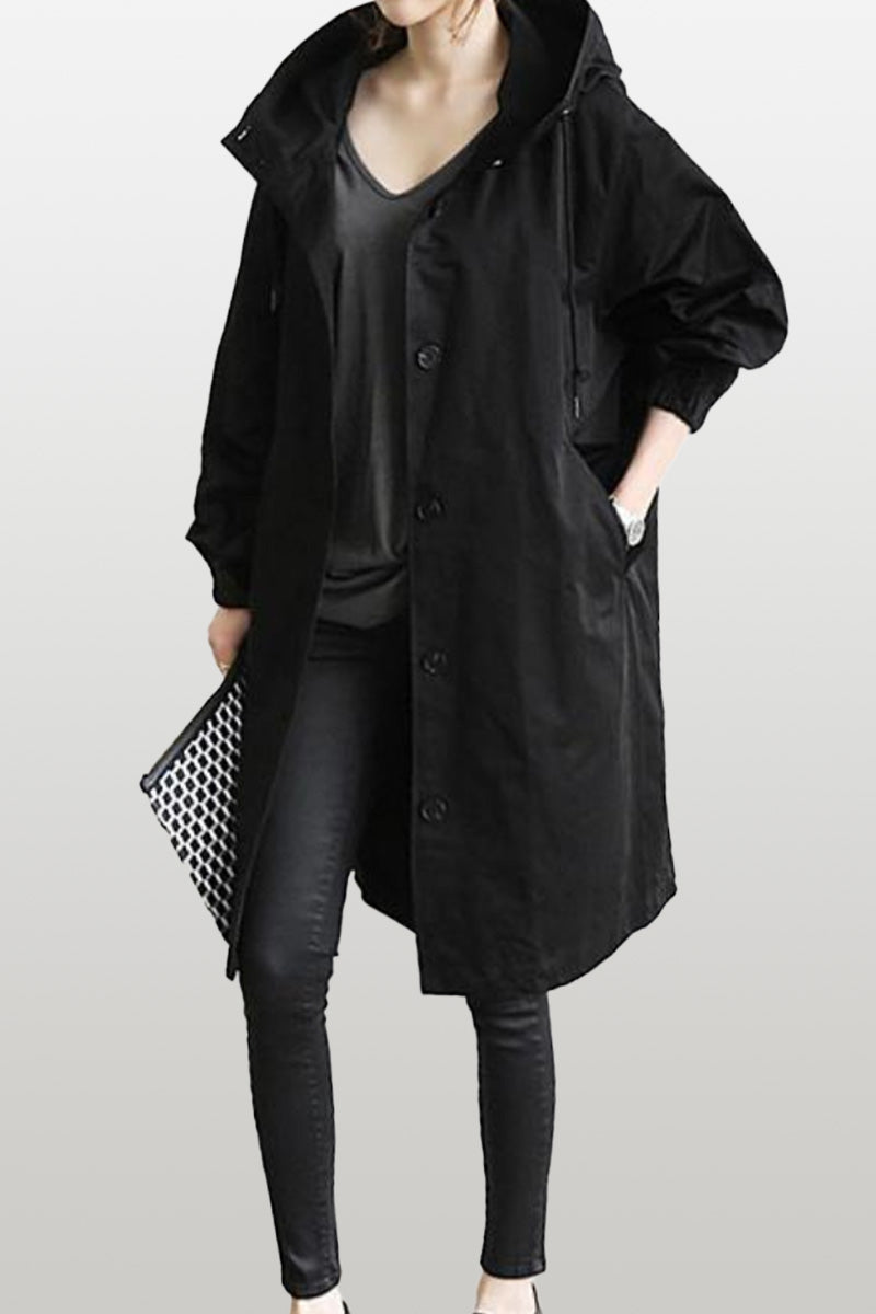 Rachel Water-Resistant Oversized Hooded Windbreaker