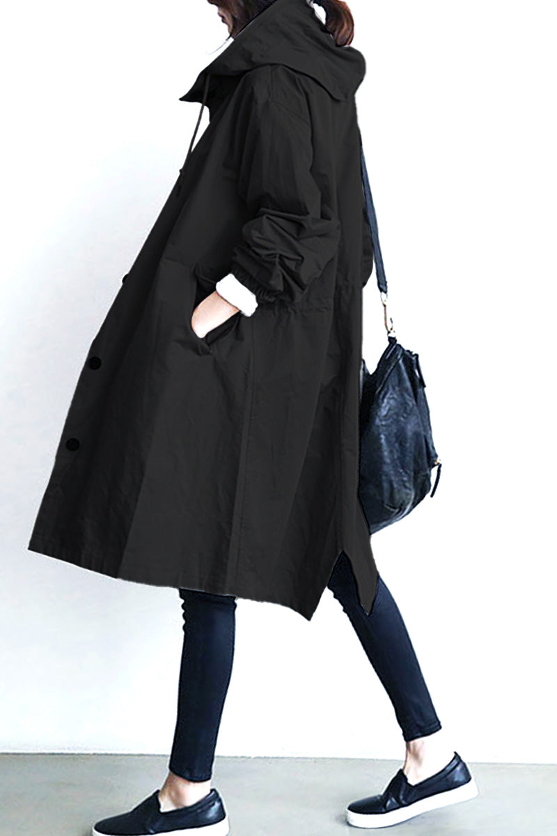Rachel Water-Resistant Oversized Hooded Windbreaker