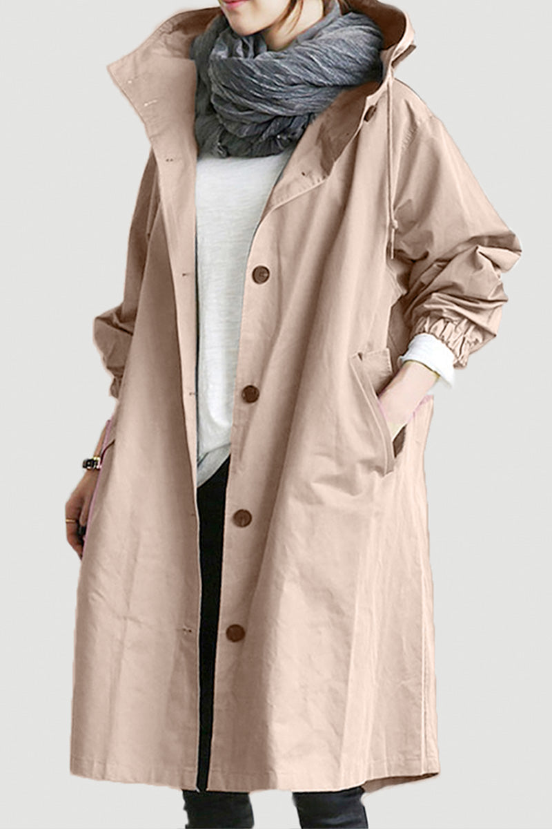 Rachel Water-Resistant Oversized Hooded Windbreaker