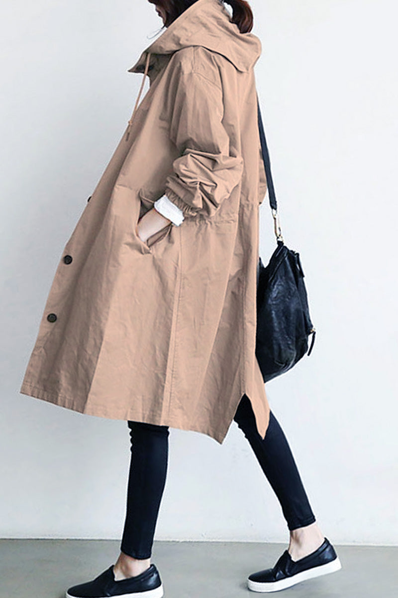 Rachel Water-Resistant Oversized Hooded Windbreaker
