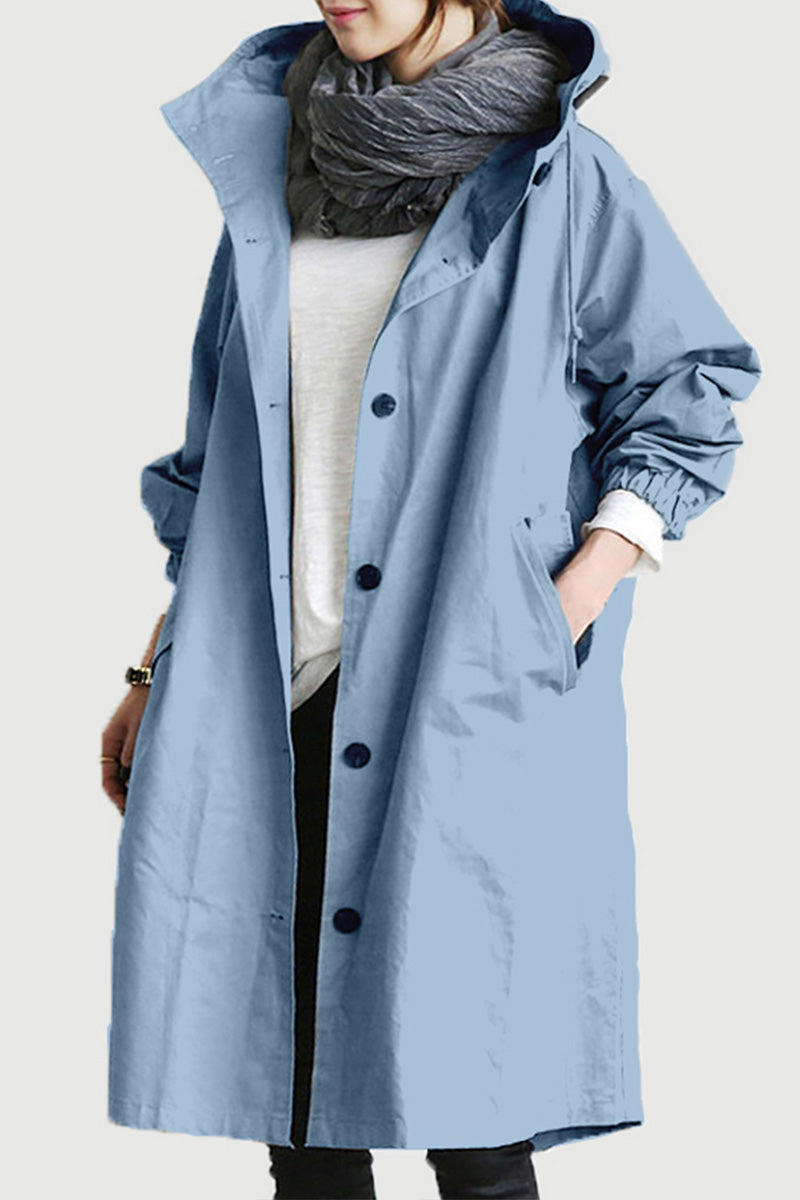 Rachel Water-Resistant Oversized Hooded Windbreaker