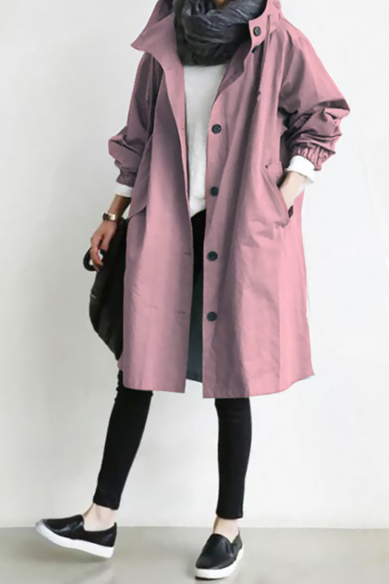 Rachel Water-Resistant Oversized Hooded Windbreaker