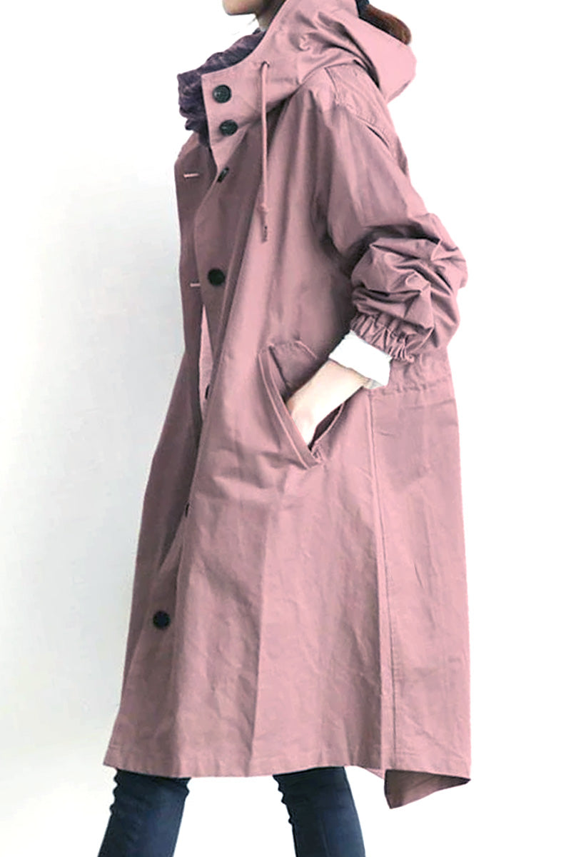 Rachel Water-Resistant Oversized Hooded Windbreaker