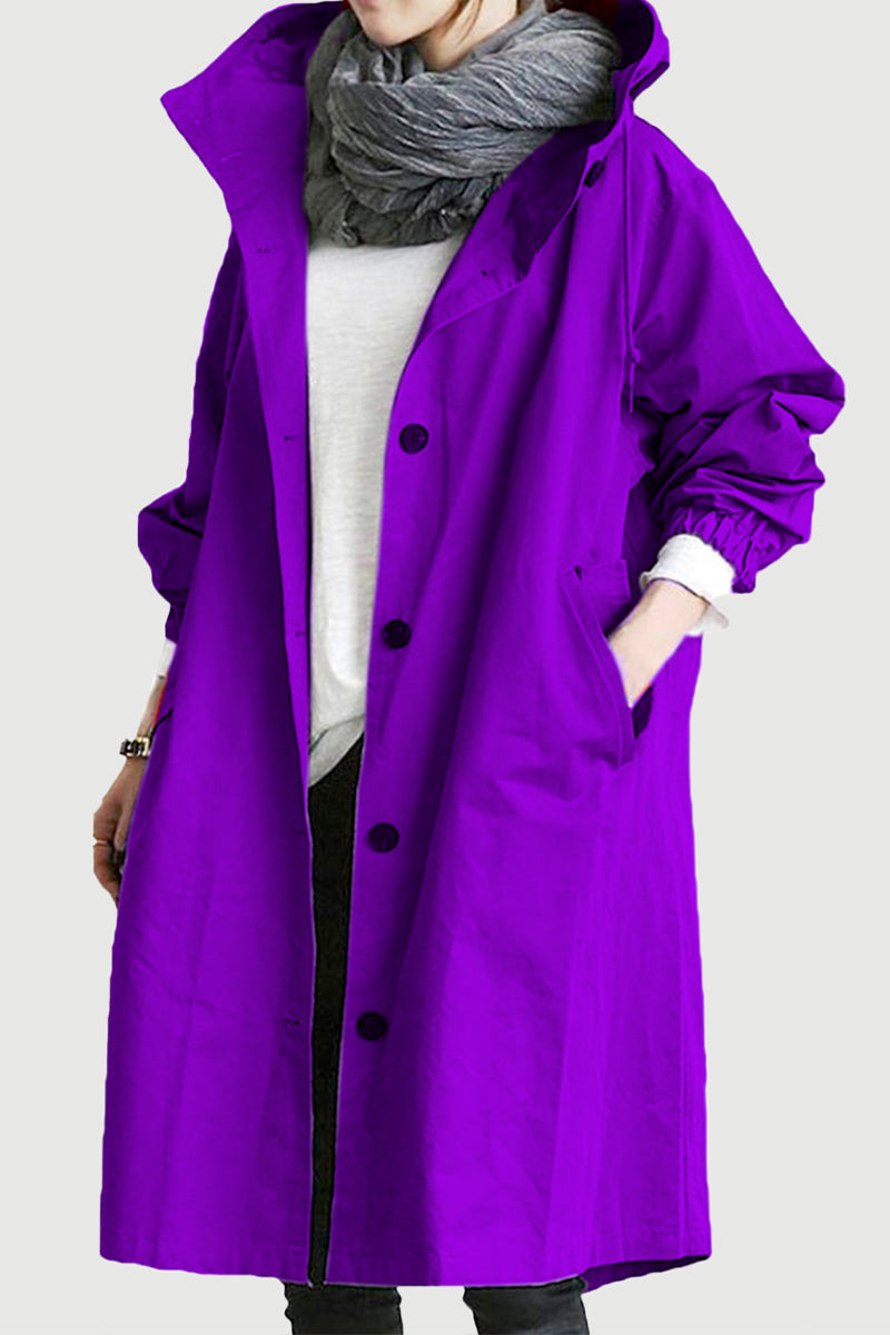 Rachel Water-Resistant Oversized Hooded Windbreaker