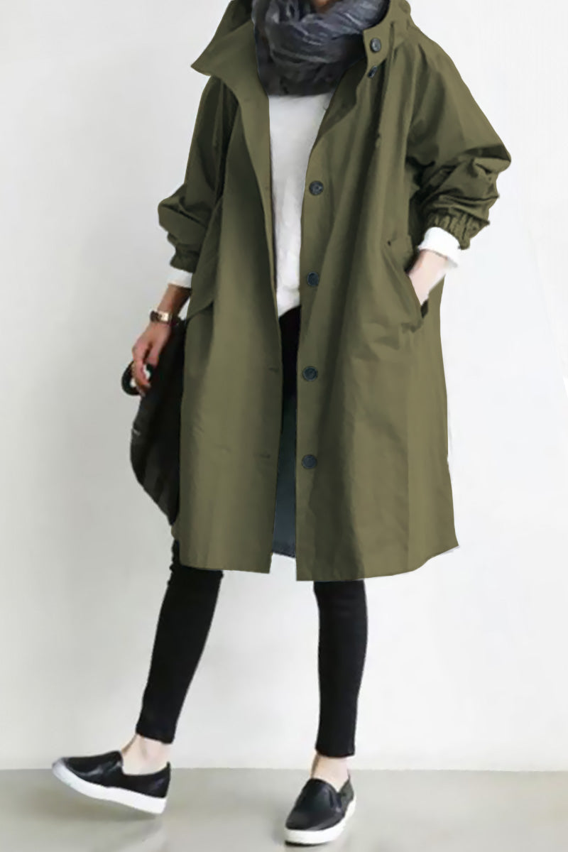 Rachel Water-Resistant Oversized Hooded Windbreaker