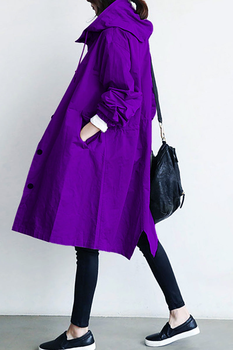 Rachel Water-Resistant Oversized Hooded Windbreaker