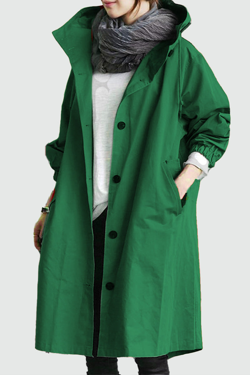 Rachel Water-Resistant Oversized Hooded Windbreaker