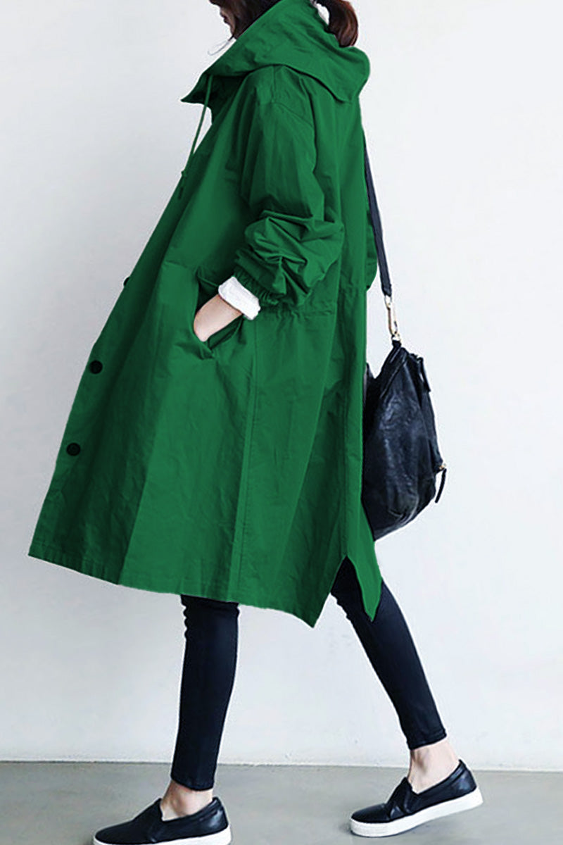 Rachel Water-Resistant Oversized Hooded Windbreaker