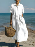 Davina Cotton Button Shirt Dress
