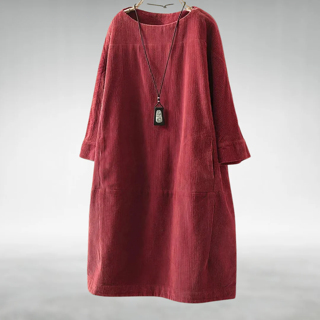 Anika Relaxed Corduroy Midi Dress