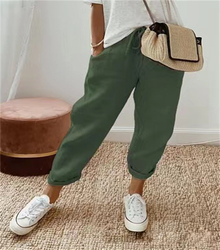 Ella Elegant cotton-linen pants