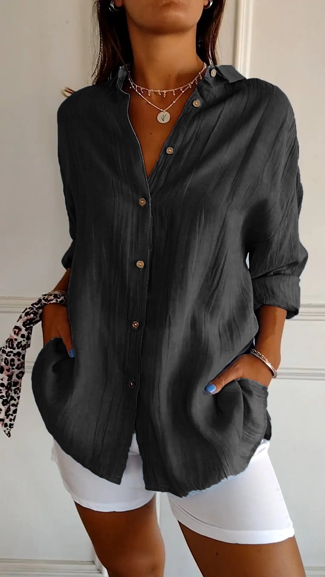Jerusha Pleated Classic Blouse