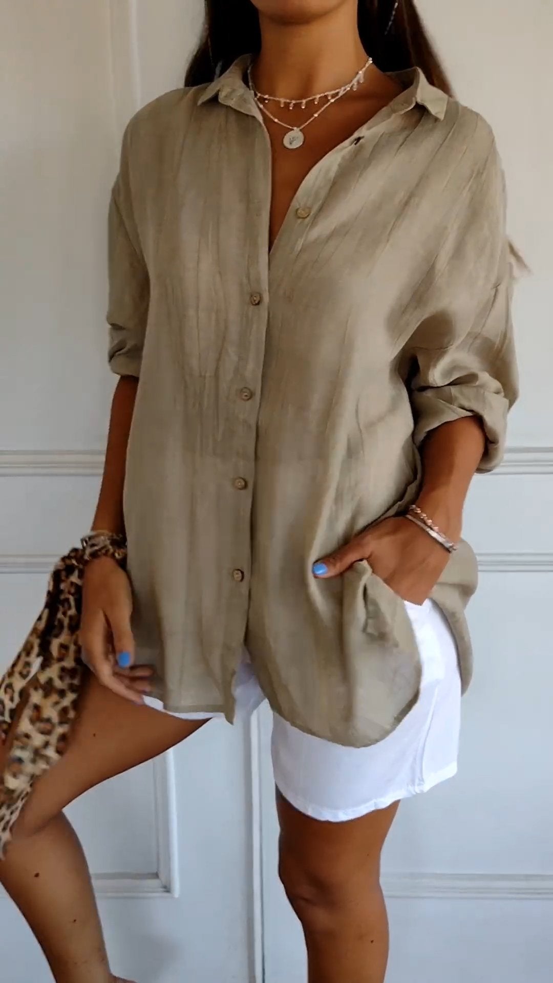 Jerusha Pleated Classic Blouse