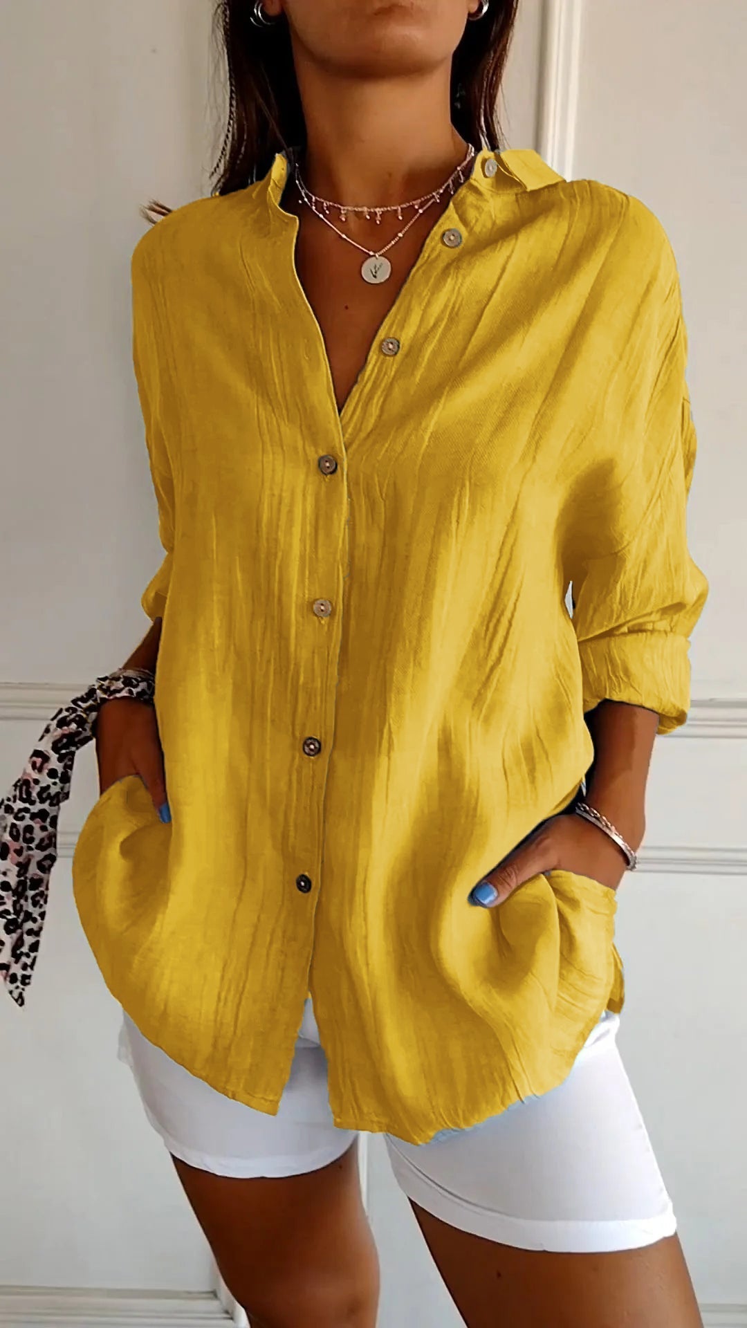Jerusha Pleated Classic Blouse