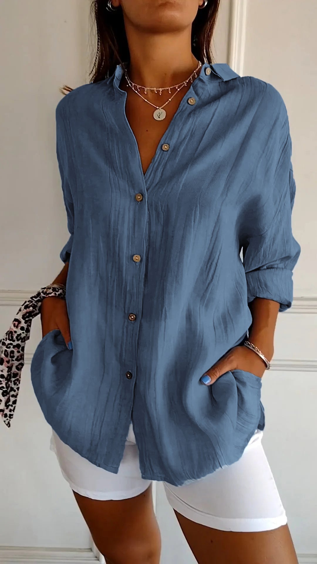 Jerusha Pleated Classic Blouse