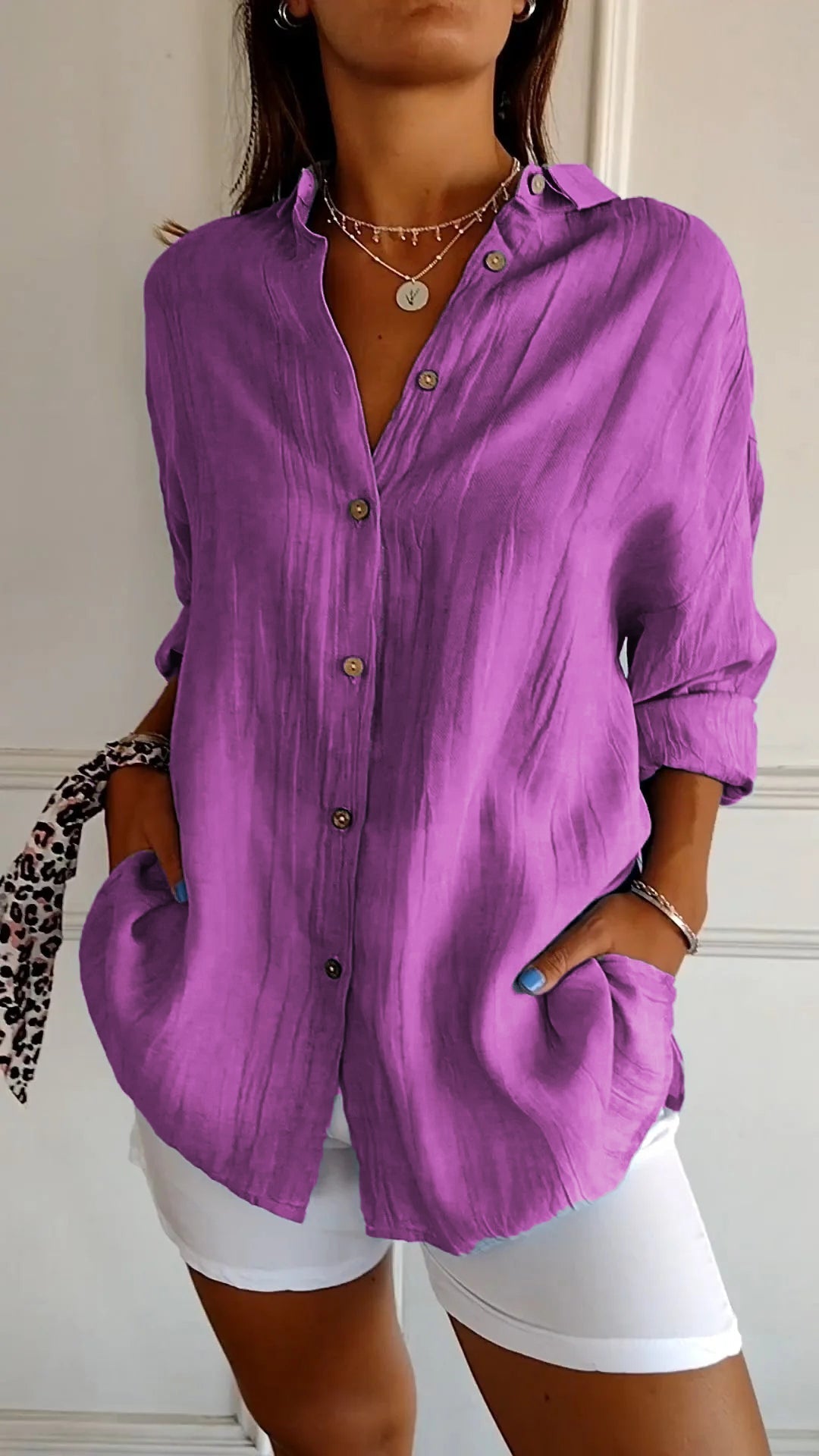Jerusha Pleated Classic Blouse