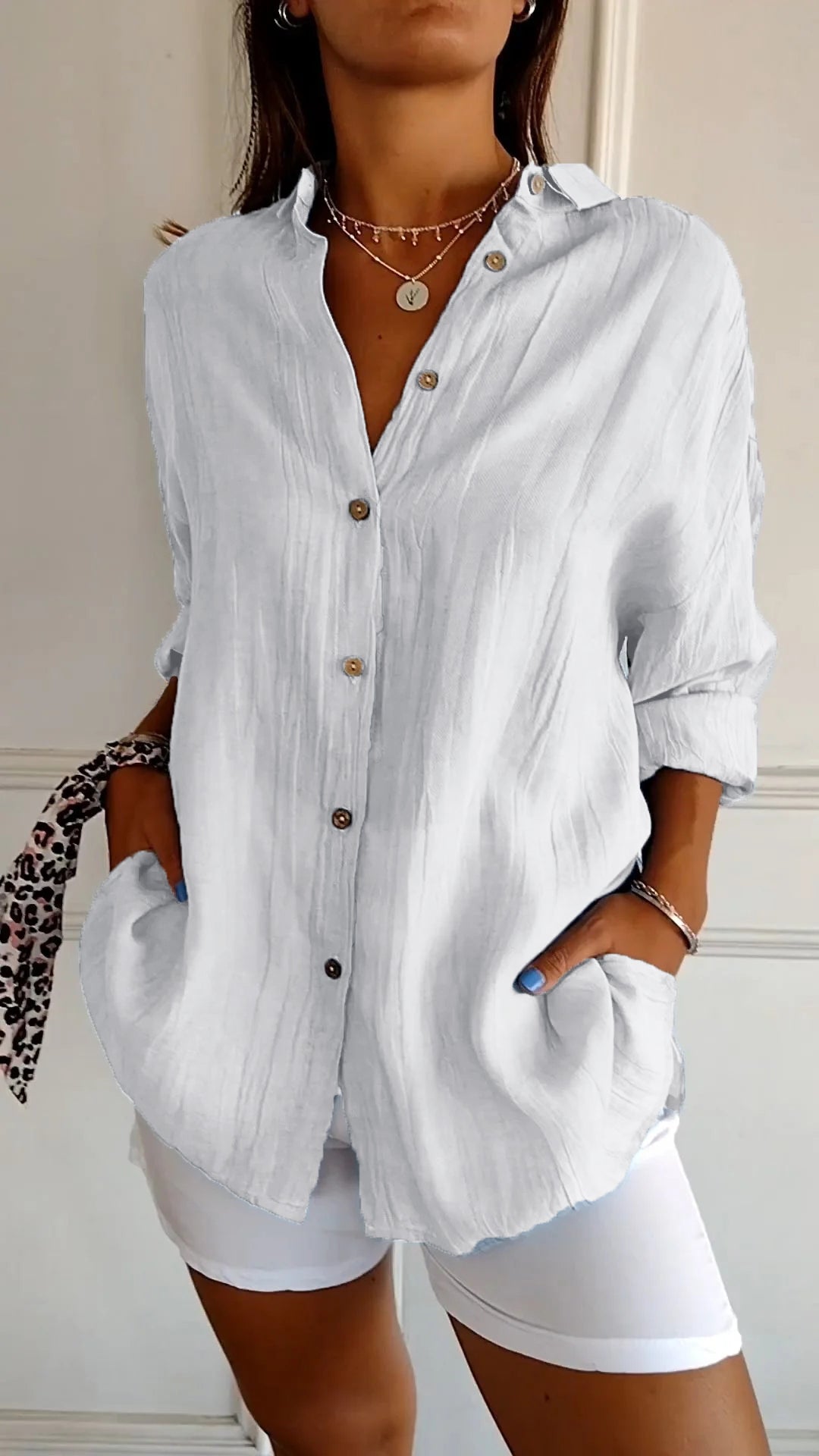 Jerusha Pleated Classic Blouse