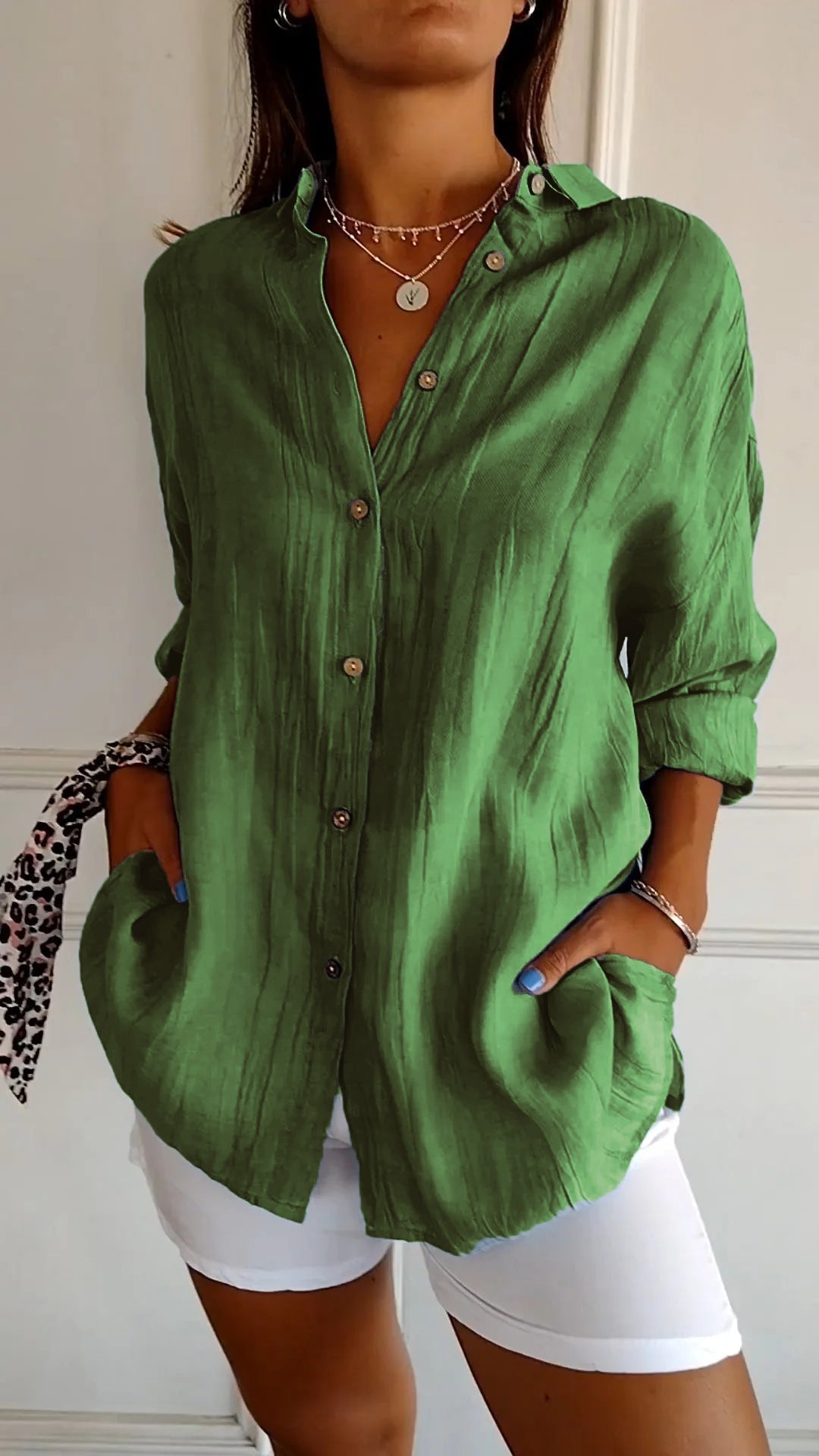 Jerusha Pleated Classic Blouse