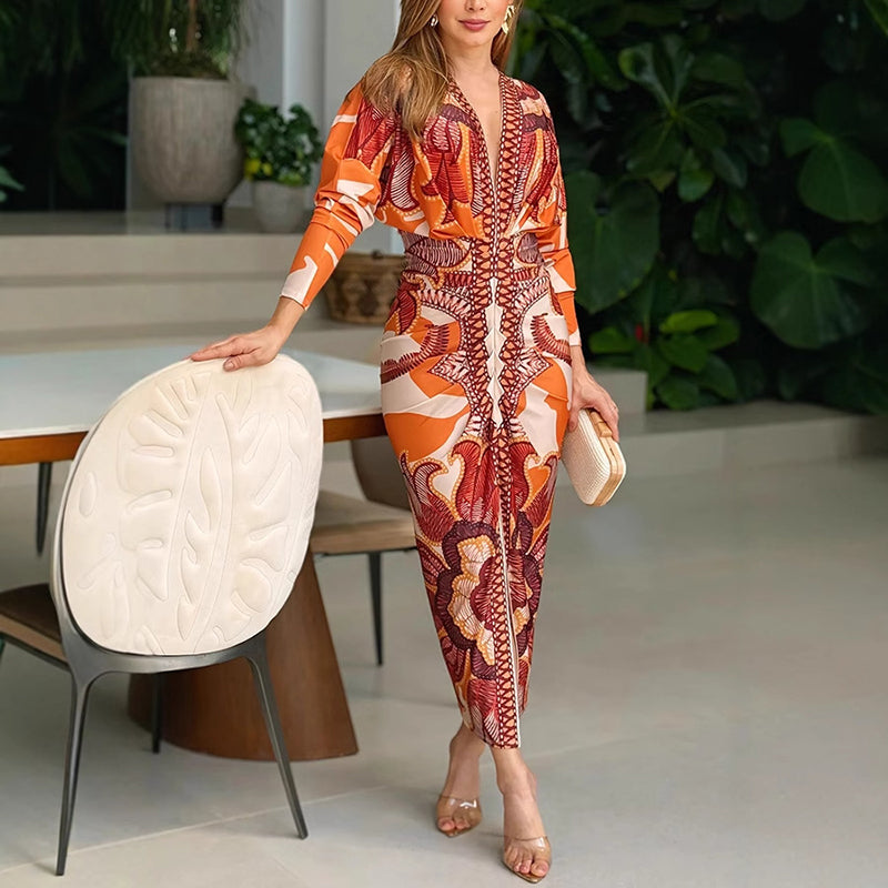 Miles Elegant V-Neck Dress