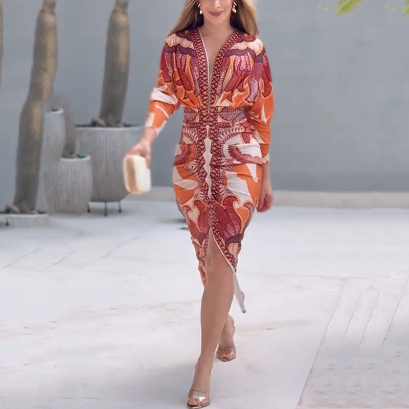 Miles Elegant V-Neck Dress