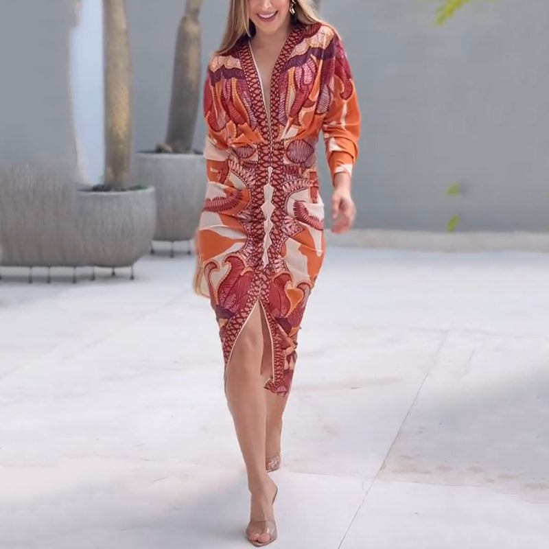 Miles Elegant V-Neck Dress