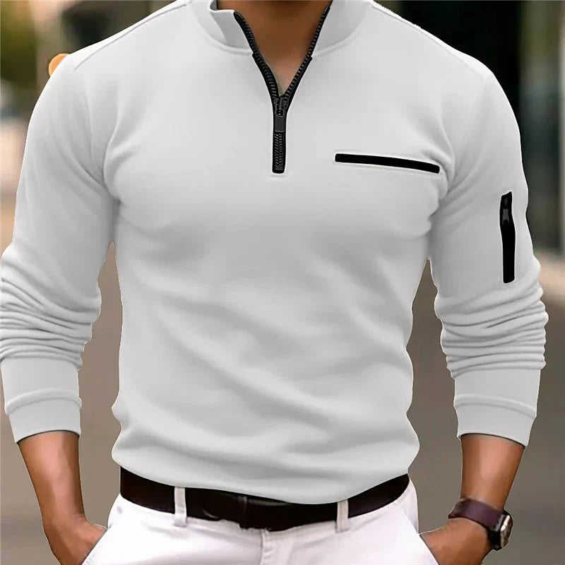 Tom Men's quarter-zip polo shirt