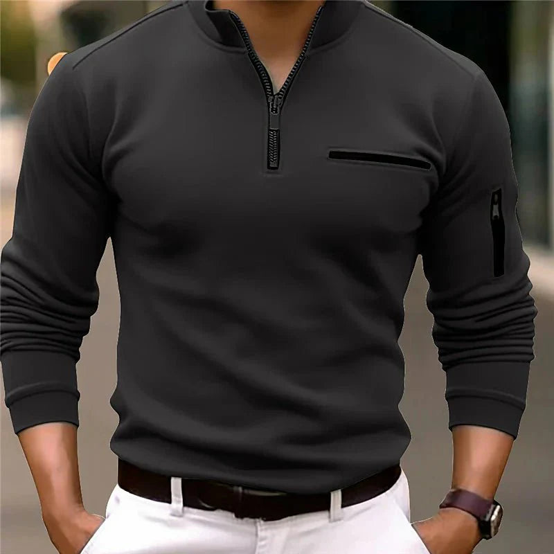 Tom Men's quarter-zip polo shirt